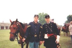 "Comanche" Ft Larned, KS. Directed by legendary director Burt Kennedy. I'm pictured here with Gerald McRaney of "Simon and Simon" and "Major Dad" fame. This show came with the Breyer model horse of Comanche.