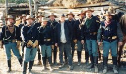 On location in Santa Fe, Nm. "The Missing" directed by Ron Howard. He's the one with the tennis shoes on! I provided the cavalry and some of the saddles and tack.